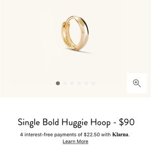 Mejuri Single 14k Yellow Gold Bold Huggie Hoop